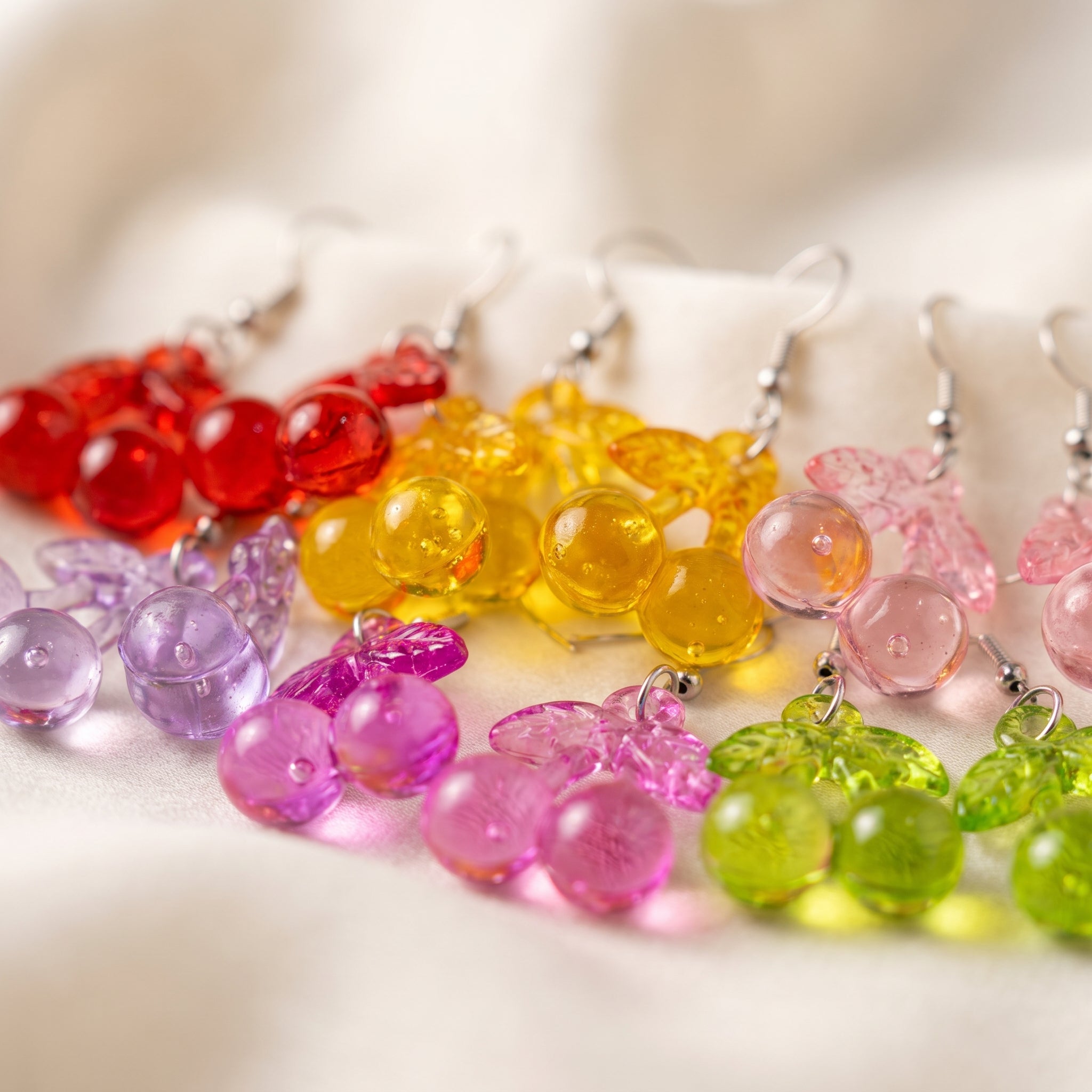Colorful Resin Cherry Drop Earrings | Cute Fruit Dangle Earrings for Women & Girls | Summer Fun Jewelry
